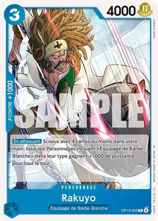 Carte One Piece française OP13-055 Rakuyo