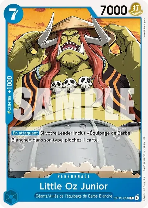 Carte One Piece française OP13-056 Little Oz Junior