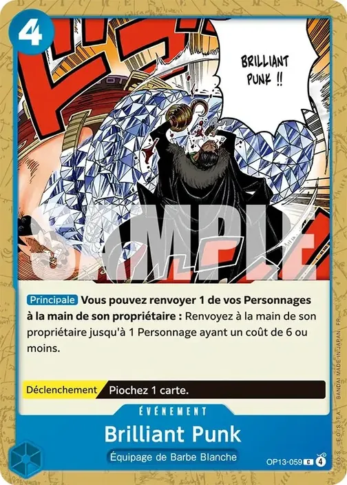 Carte One Piece française OP13-059 Brilliant Punk