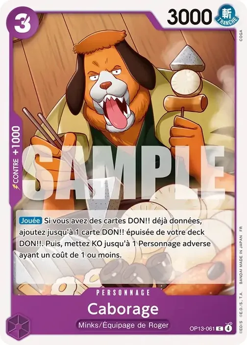 Carte One Piece française OP13-061 Caborage
