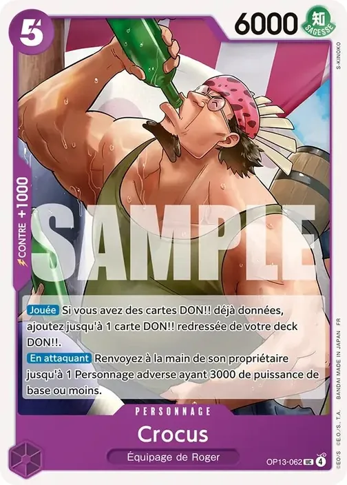 Carte One Piece française OP13-062 Crocus