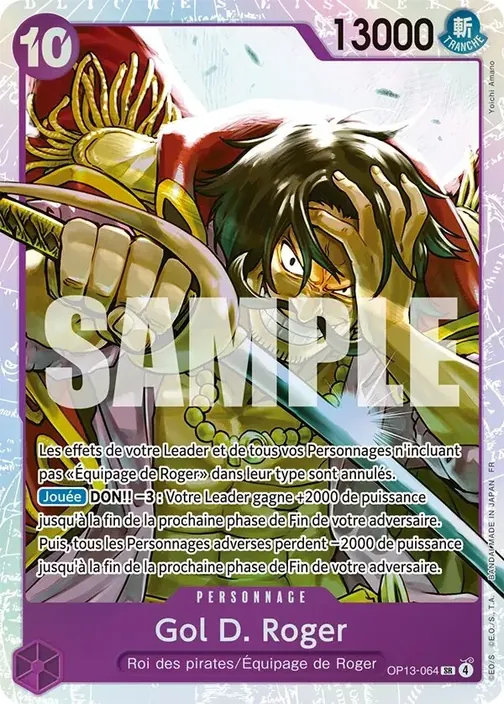 Carte One Piece française OP13-064 Gol D. Roger