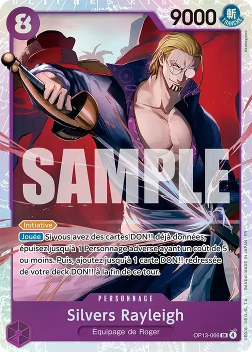 Carte One Piece française OP13-066 Silvers Rayleigh