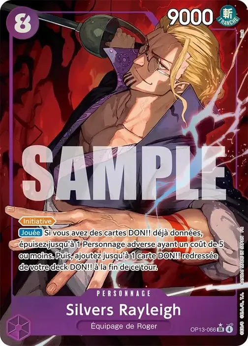 Carte One Piece française OP13-066 Silvers Rayleigh (version 2)