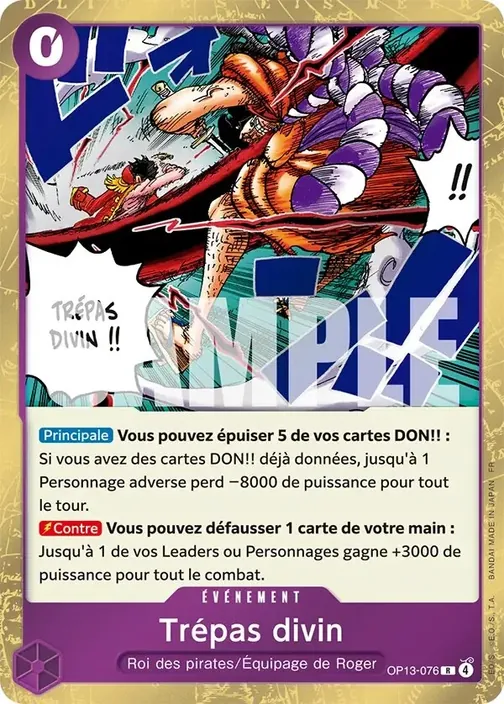 Carte One Piece française OP13-076 Trépas divin
