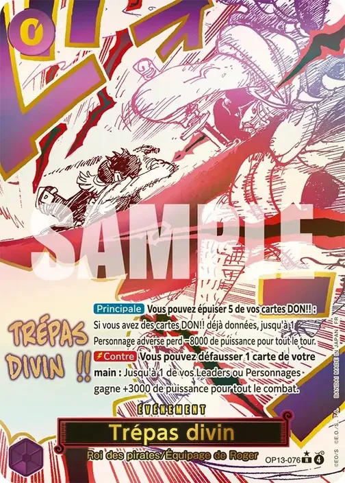 Carte One Piece française OP13-076 Trépas divin (version 2)