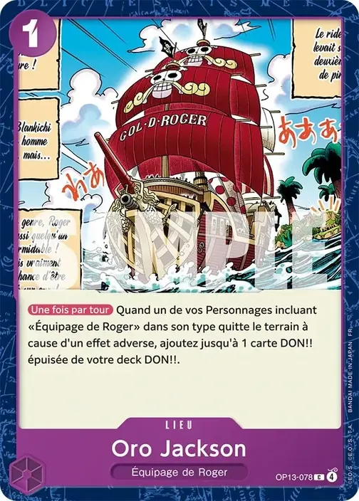 Carte One Piece française OP13-078 Oro Jackson