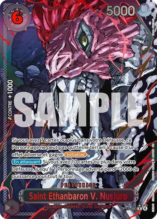 Carte One Piece française OP13-080 Saint Ethanbaron V. Nusjuro (version 3)