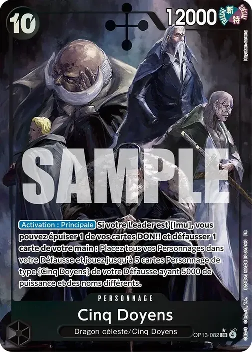 Carte One Piece française OP13-082 Cinq Doyens (version 2)