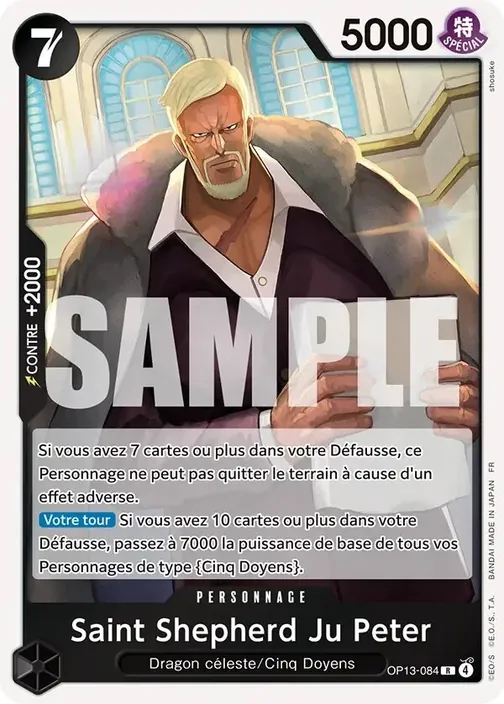 Carte One Piece française OP13-084 Saint Shepherd Ju Peter