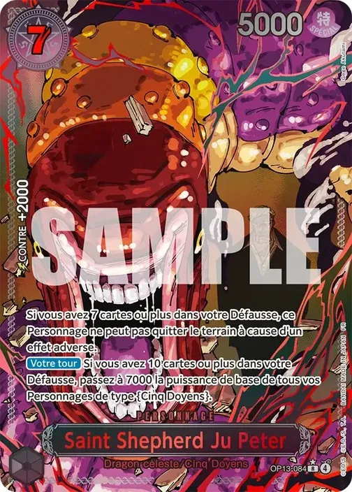 Carte One Piece française OP13-084 Saint Shepherd Ju Peter (version 3)
