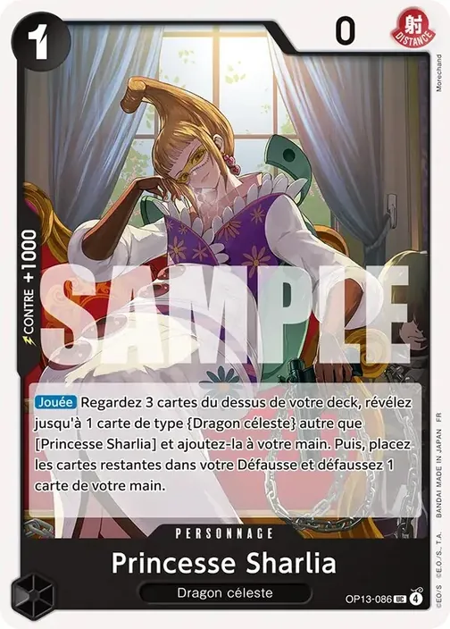 Carte One Piece française OP13-086 Princesse Sharlia