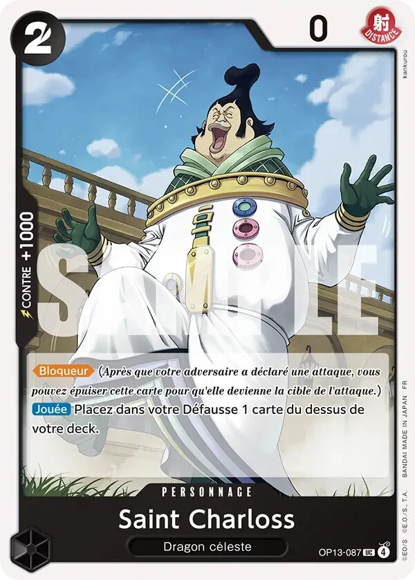 Carte One Piece française Saint Charloss OP13-087 UC