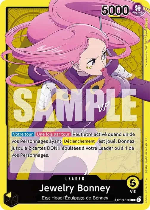 Carte One Piece française OP13-100 Jewelry Bonney