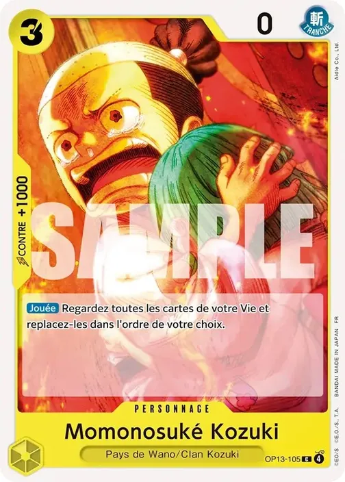 Carte One Piece française OP13-105 Momonosuké Kozuki