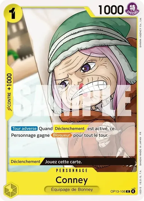 Carte One Piece française OP13-106 Conney
