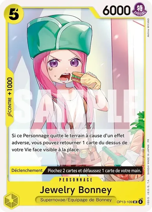 Carte One Piece française OP13-109 Jewelry Bonney
