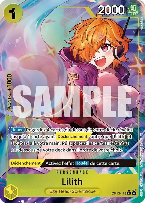 Carte One Piece française OP13-113 Lilith (version 2)
