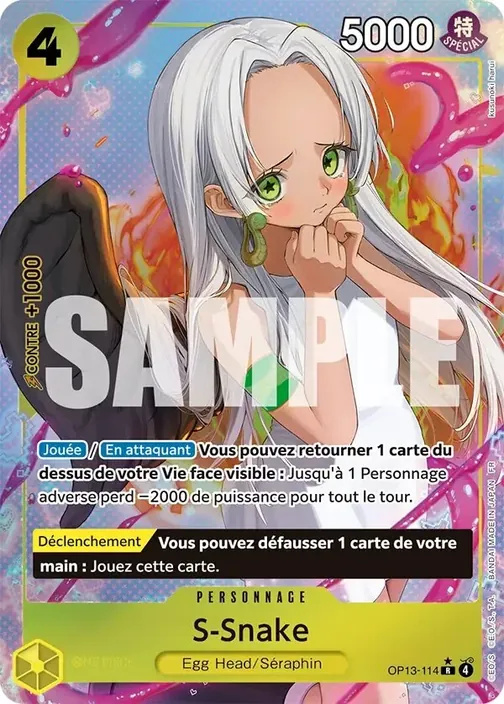 Carte One Piece française OP13-114 S-Snake (version 2)