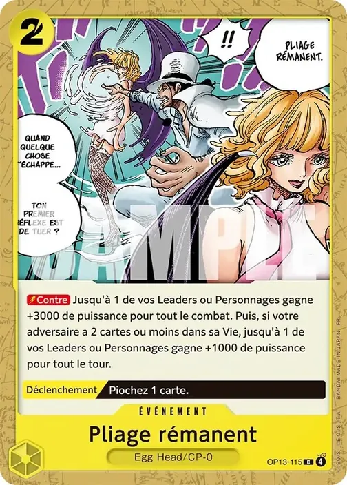 Carte One Piece française OP13-115 Pliage rémanent