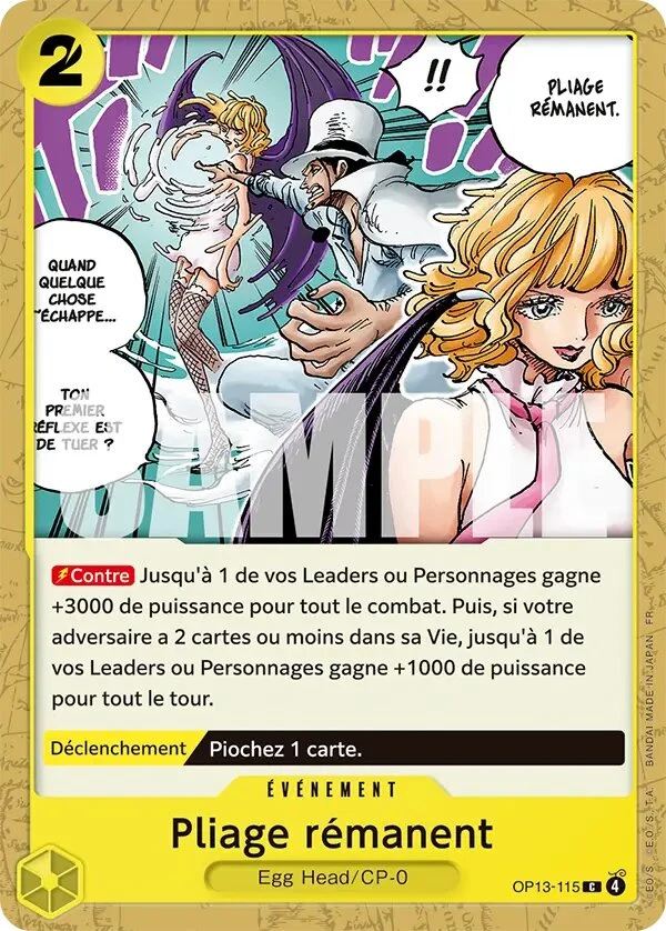Carte One Piece française Pliage rémanent OP13-115 C