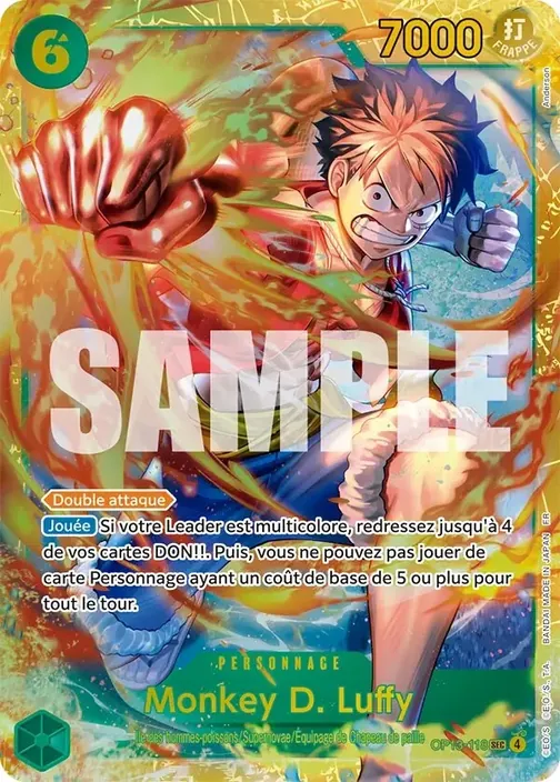 Carte One Piece française OP13-118 Monkey D. Luffy