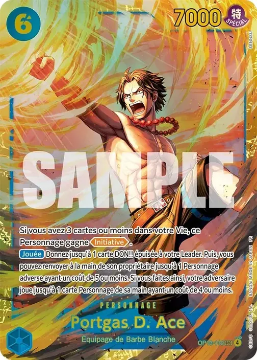 Carte One Piece française OP13-119 Portgas D. Ace