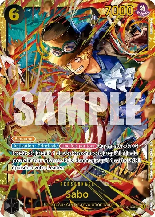 Carte One Piece française OP13-120 Sabo