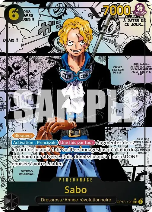 Carte One Piece française OP13-120 Sabo (version 3)