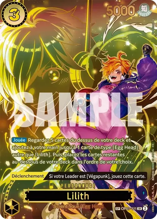 Carte One Piece française OP07-111 Lilith (version 3)