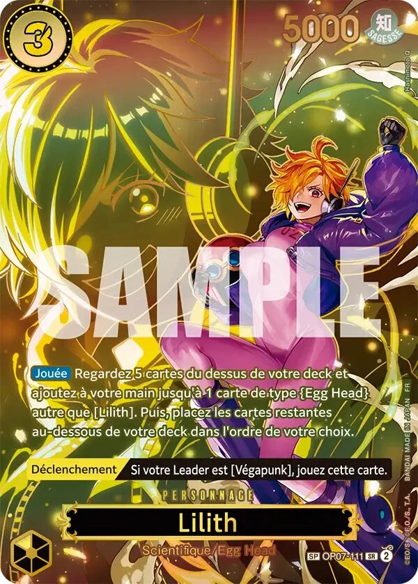 Carte One Piece française Lilith OP07-111 SP