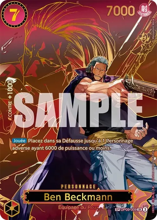Carte One Piece française OP09-009 Ben Beckmann (version 3)