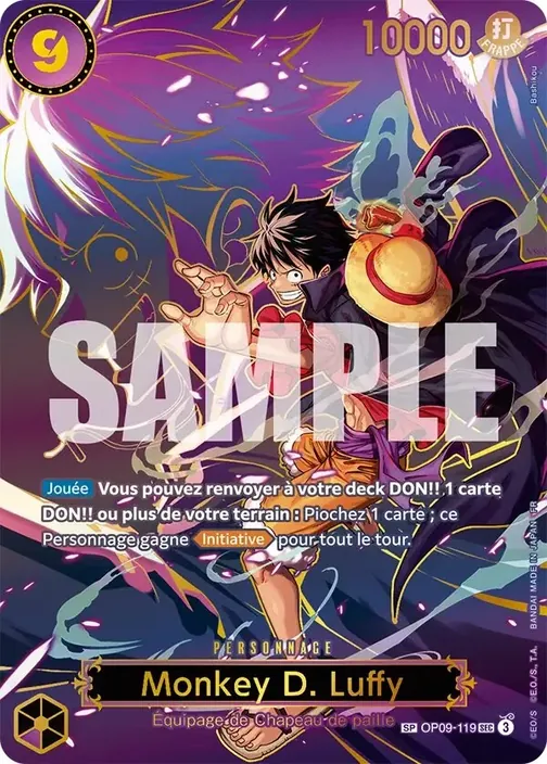 Carte One Piece française OP09-119 Monkey D. Luffy (version 4)