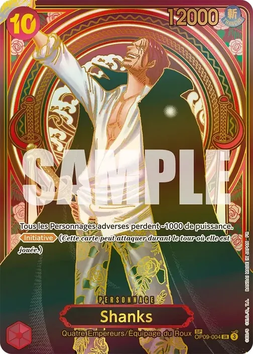 Carte One Piece française OP09-004 Shanks (version 6)