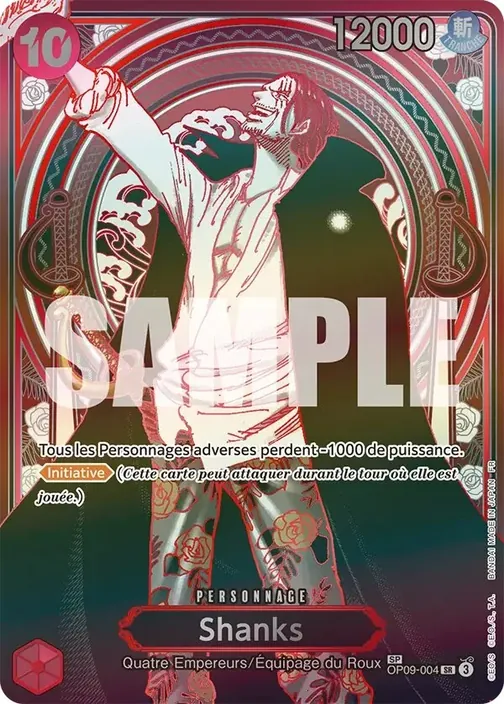 Carte One Piece française OP09-004 Shanks (version 7)