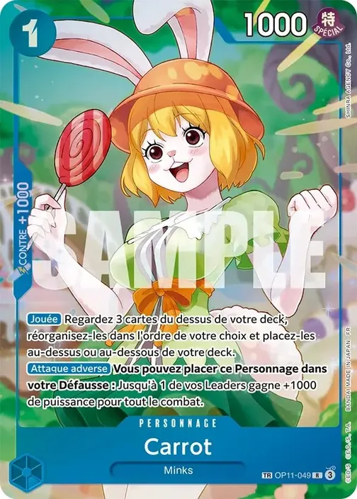 Carte One Piece française OP11-049 Carrot (version 2)