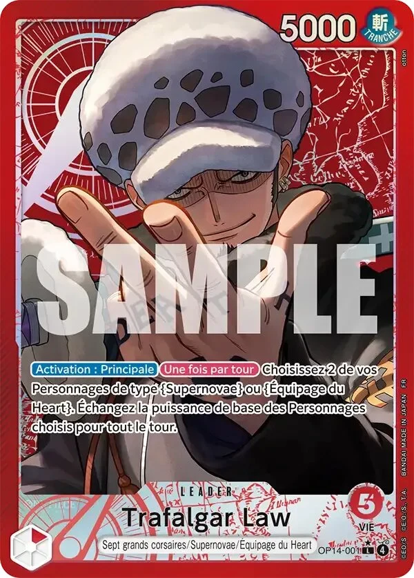 Carte One Piece française Trafalgar Law OP14-001 L