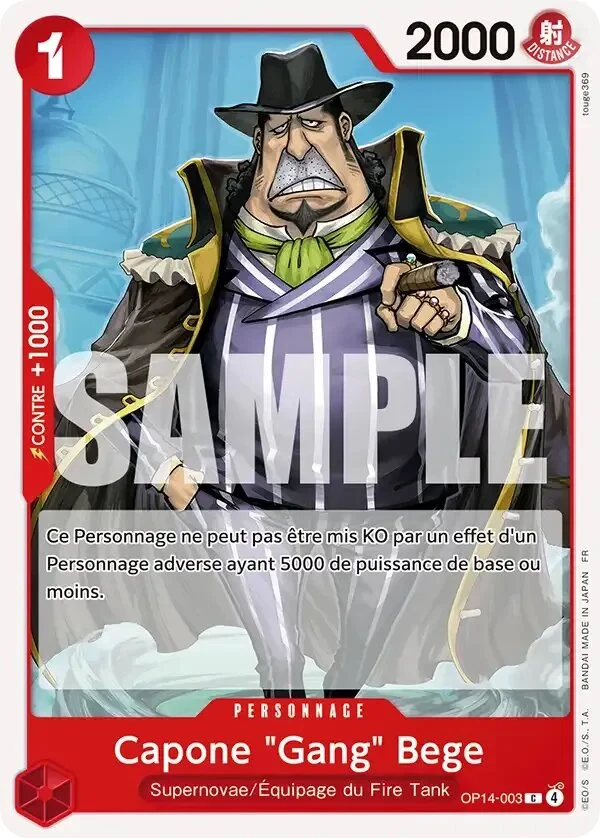 Carte One Piece française Capone "Gang" Bege OP14-003 C