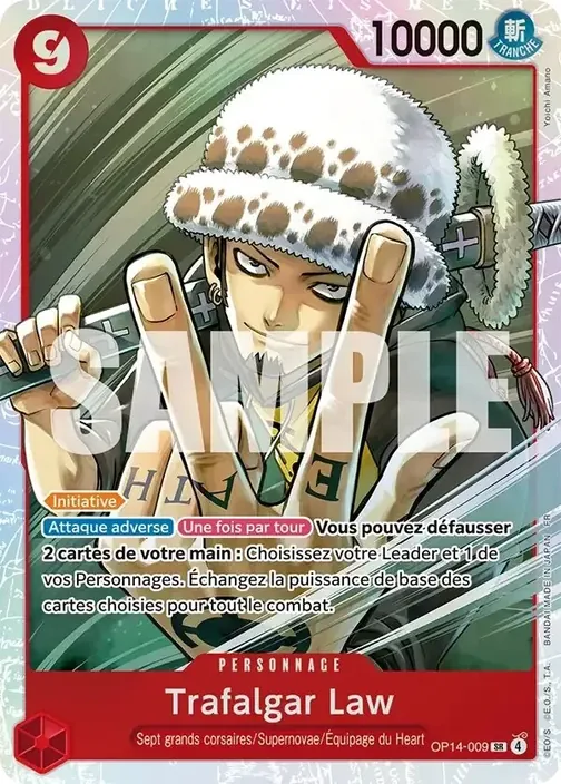 Carte One Piece française OP14-009 Trafalgar Law