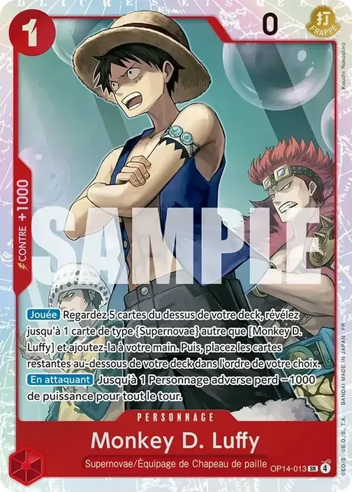 Carte One Piece française OP14-013 Monkey D. Luffy