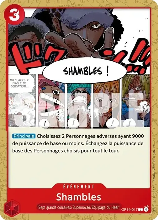 Carte One Piece française OP14-017 Shambles