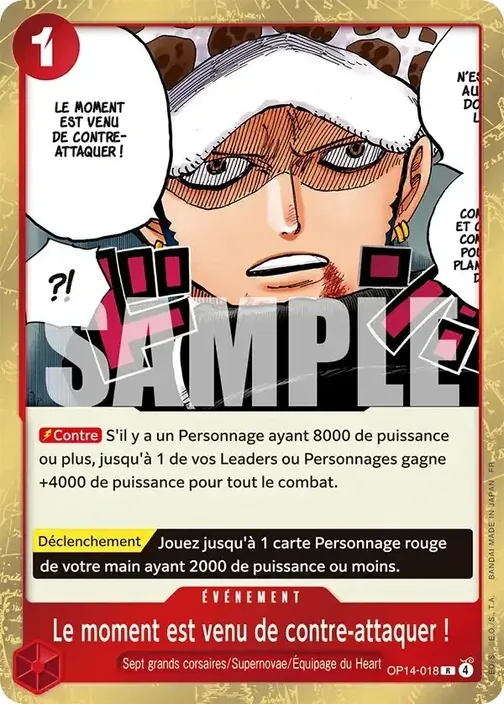 Carte One Piece française OP14-018 Le moment est venu de contre-attaquer !