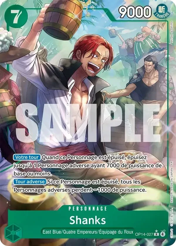 Carte One Piece française Shanks OP14-027 R