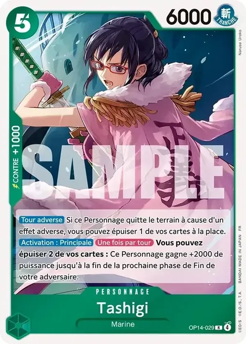 Carte One Piece française OP14-029 Tashigi