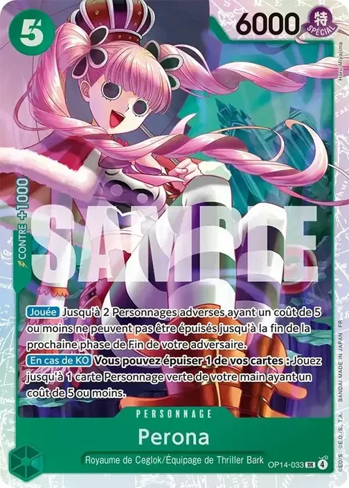 Carte One Piece française OP14-033 Perona