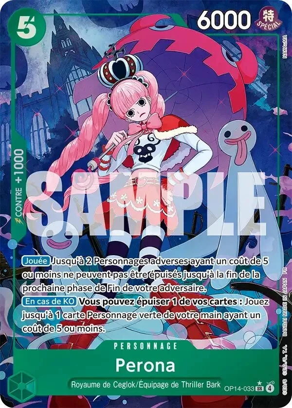 Carte One Piece française Perona OP14-033 SR