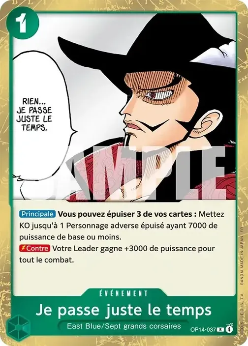 Carte One Piece française OP14-037 Je passe juste le temps