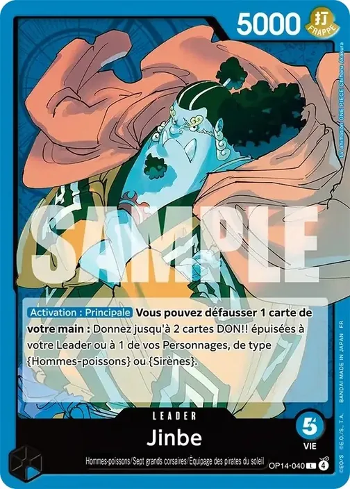 Carte One Piece française OP14-040 Jinbe