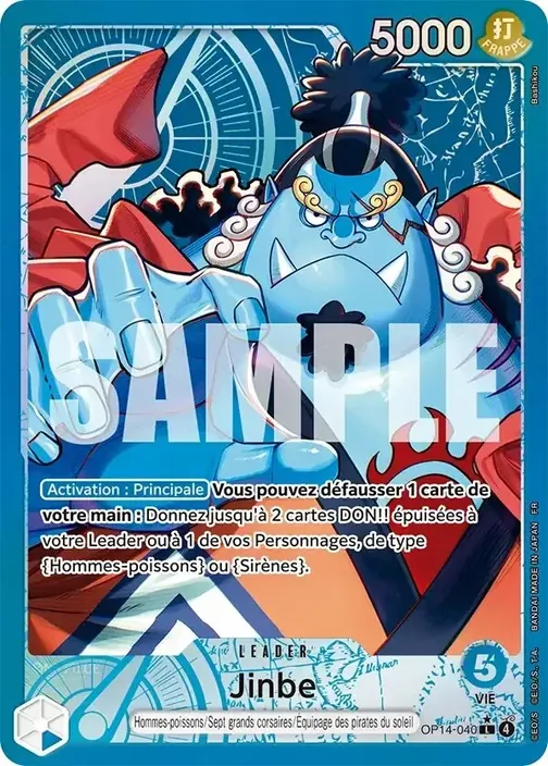 Carte One Piece française OP14-040 Jinbe (version 2)
