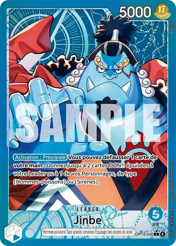 Carte One Piece française Jinbe OP14-040 L